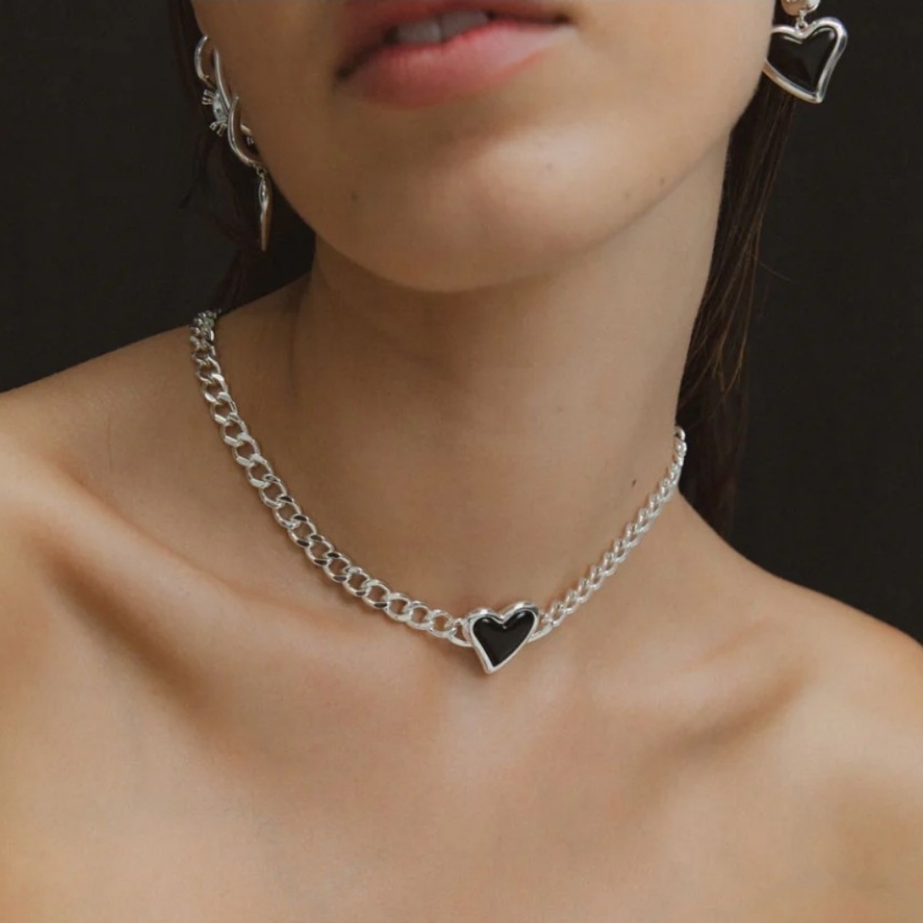 FH Necklace 18k Goldplated Chain Accented HeartShaped Amethyst  Diamond 16